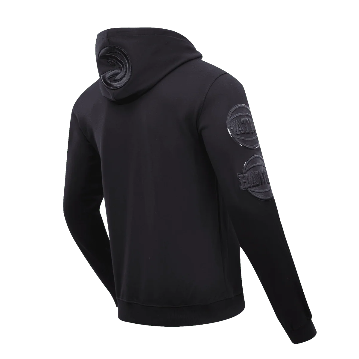 NBA ATLANTA HAWKS TRIPLE BLACK MEN'S PULLOVER HOODIE (TRIPLE BLACK) - Image 17
