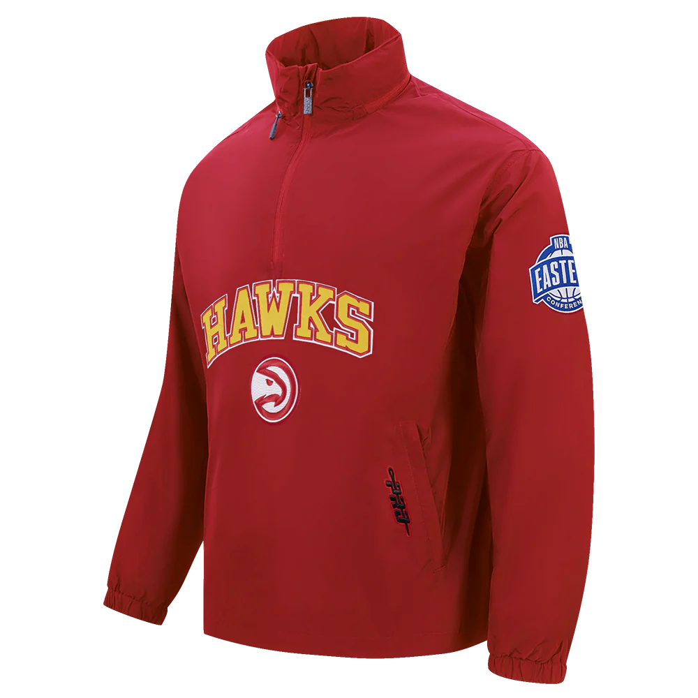 NBA ATLANTA HAWKS PRE GAME MEN'S JACKET (RED) - Image 5