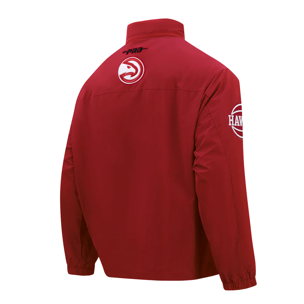 NBA ATLANTA HAWKS PRE GAME MEN'S JACKET (RED) - Image 6