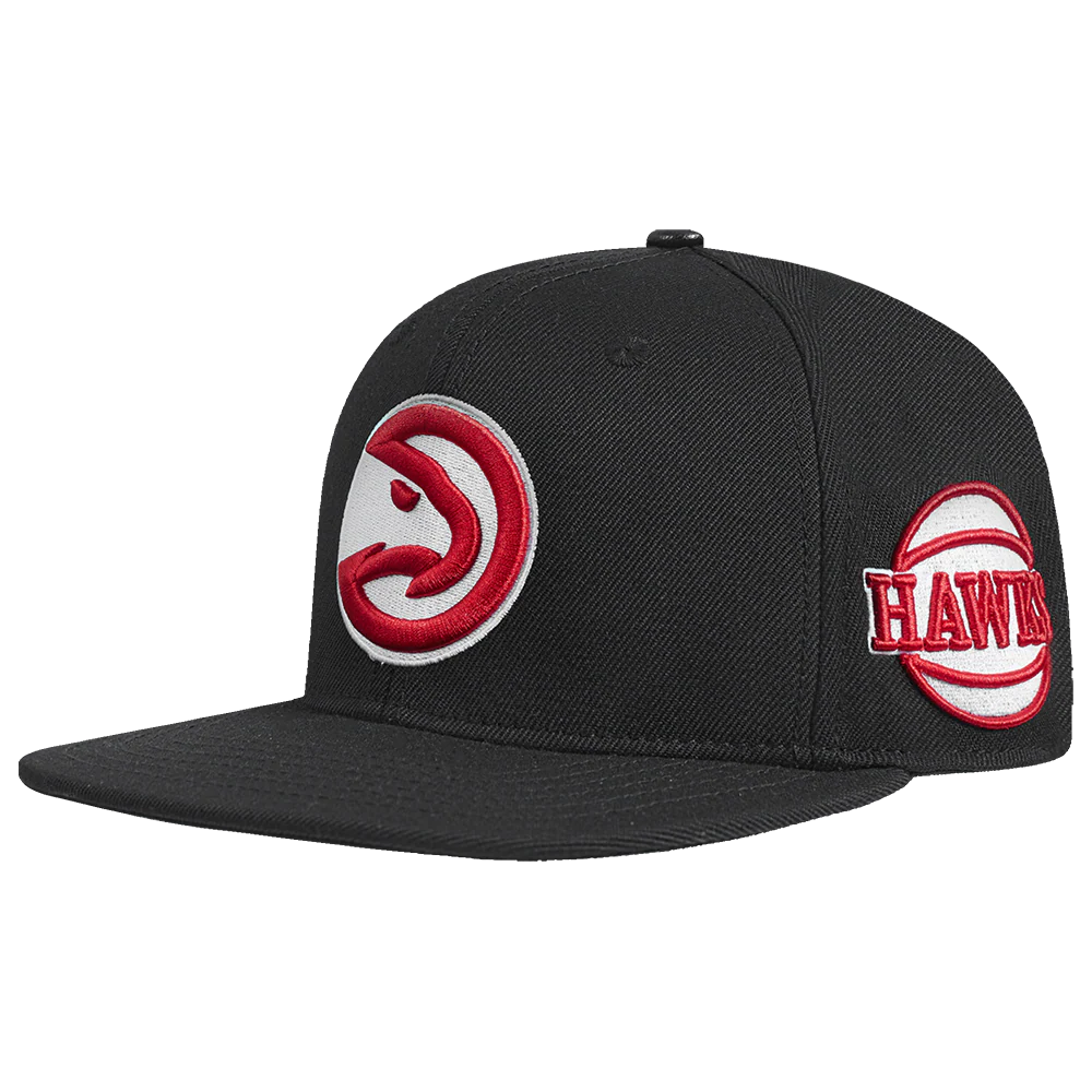 NBA ATLANTA HAWKS FAST LANE WOOL SNAPBACK HAT (BLACK) - Image 2