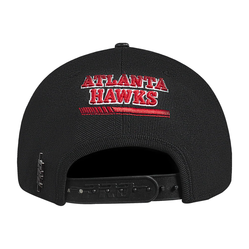 NBA ATLANTA HAWKS FAST LANE WOOL SNAPBACK HAT (BLACK) - Image 4
