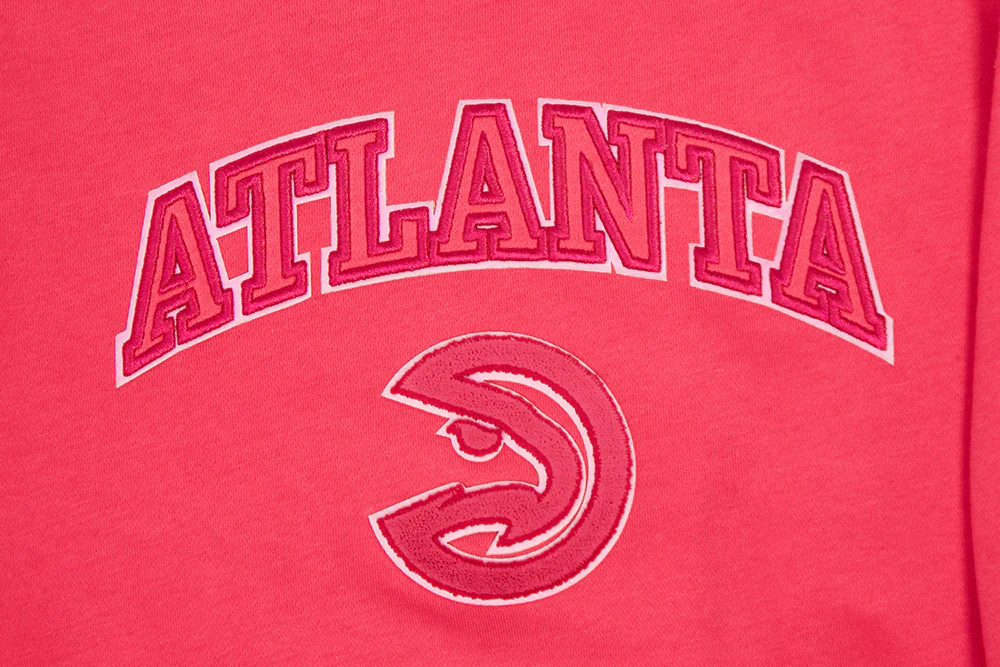 NBA ATLANTA HAWKS TRIPLE PINK BIG GIRLS FLEECE CREWNECK (BEETROOT PURPLE) - Image 4