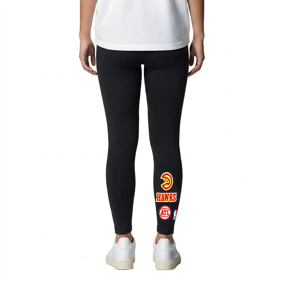 NBA ATLANTA HAWKS RETRO CLASSIC BIG GIRLS LEGGING (BLACK) - Image 3