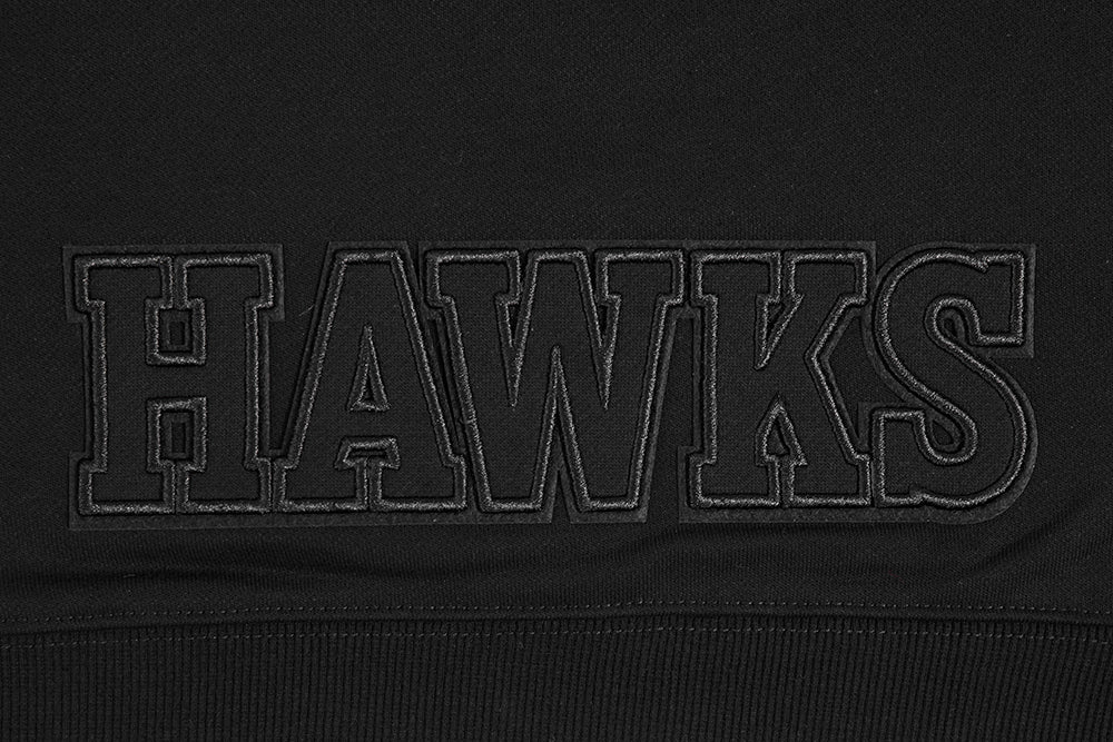 NBA ATLANTA HAWKS NEUTRAL WOMEN'S CROPPED PULLOVER HOODIE (BLACK) - Image 6