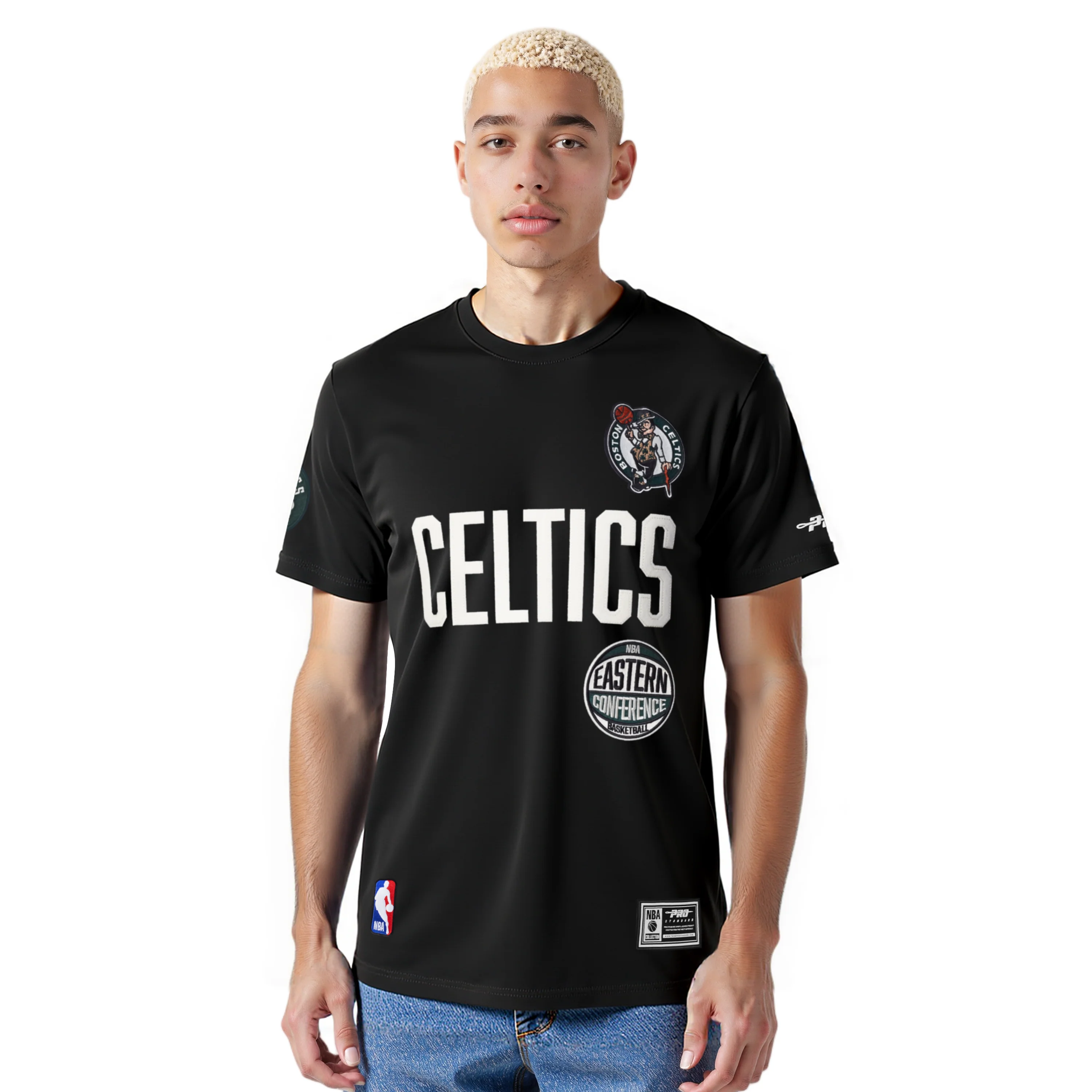 NBA BOSTON CELTICS MODERN ORIGINALS MEN'S SJ TEE (BLACK)
