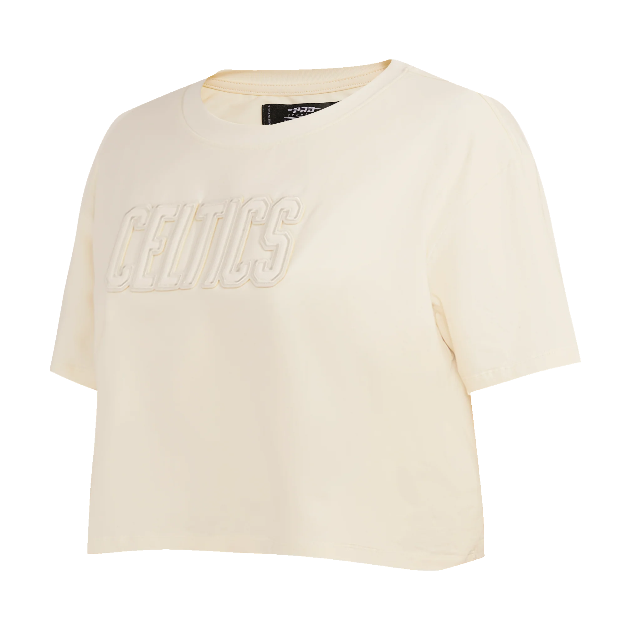 NBA BOSTON CELTICS NEUTRAL WOMEN'S BOXY TEE (EGGSHELL) - Image 4