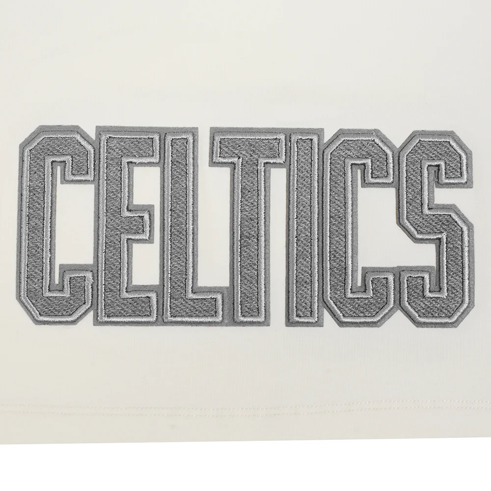 NBA BOSTON CELTICS REVERSE FRENCH TERRY WOMEN'S SINGLE JERSEY BOXY TEE (EGGSHELL) - Image 7