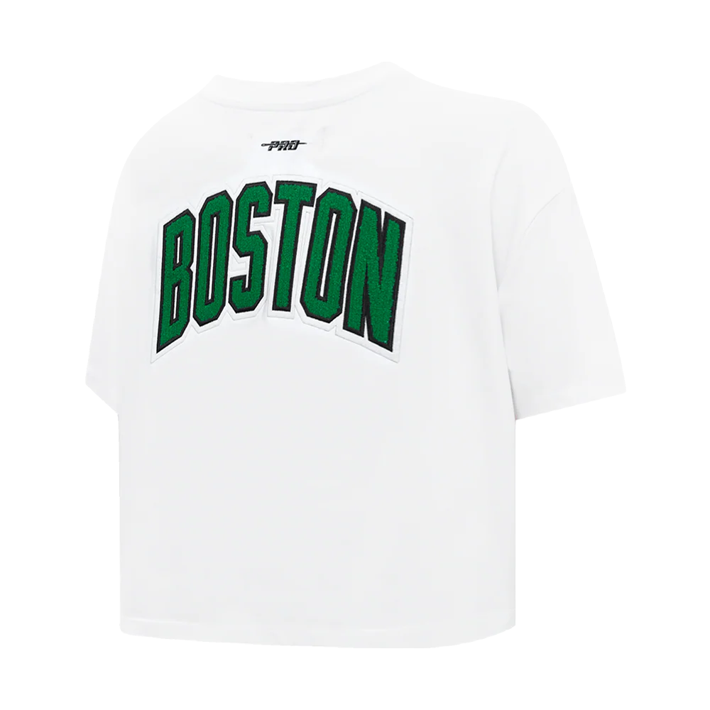 NBA BOSTON CELTICS CLASSIC WOMEN'S SJ BOXY TEE (WHITE) - Image 6