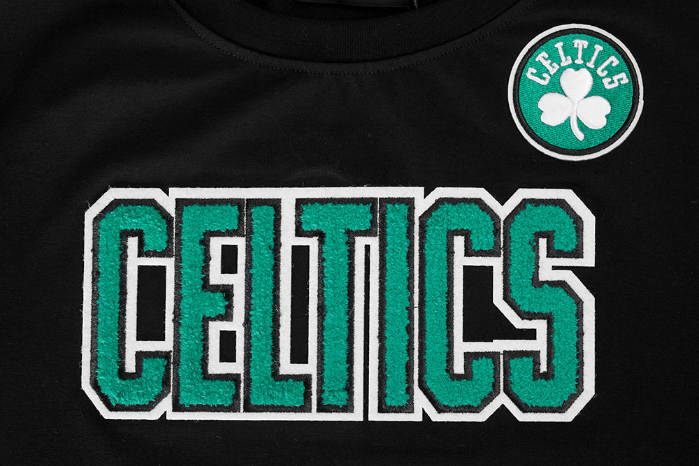 NBA BOSTON CELTICS CLASSIC SHORT SLEEVE WOMEN'S SLIM FIT TEE (BLACK) - Image 5