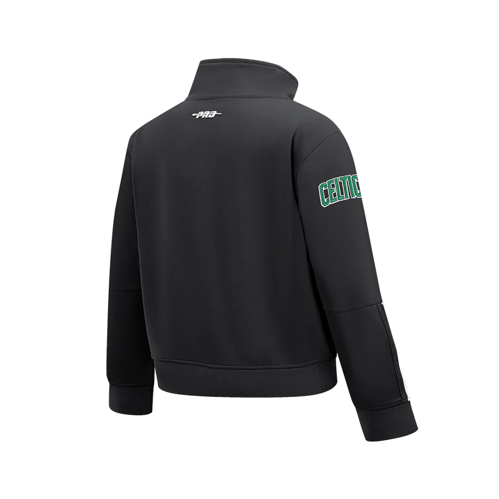 NBA BOSTON CELTICS CLASSIC BIG BOY'S TRACK JACKET (BLACK) - Image 4