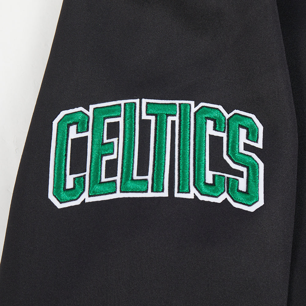 NBA BOSTON CELTICS CLASSIC BIG BOY'S TRACK JACKET (BLACK) - Image 6