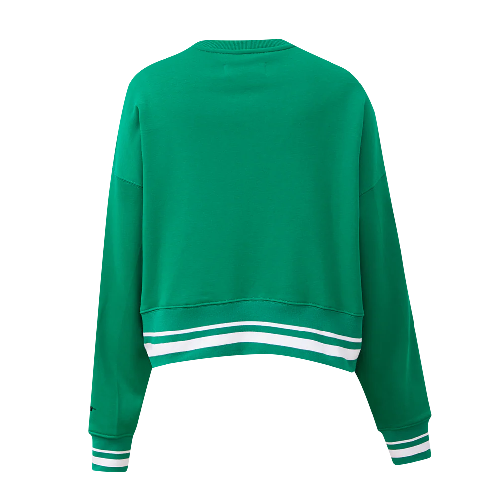 NBA BOSTON CELTICS MASHUP WOMEN'S RIB CREWNECK (KELLY GREEN) - Image 4