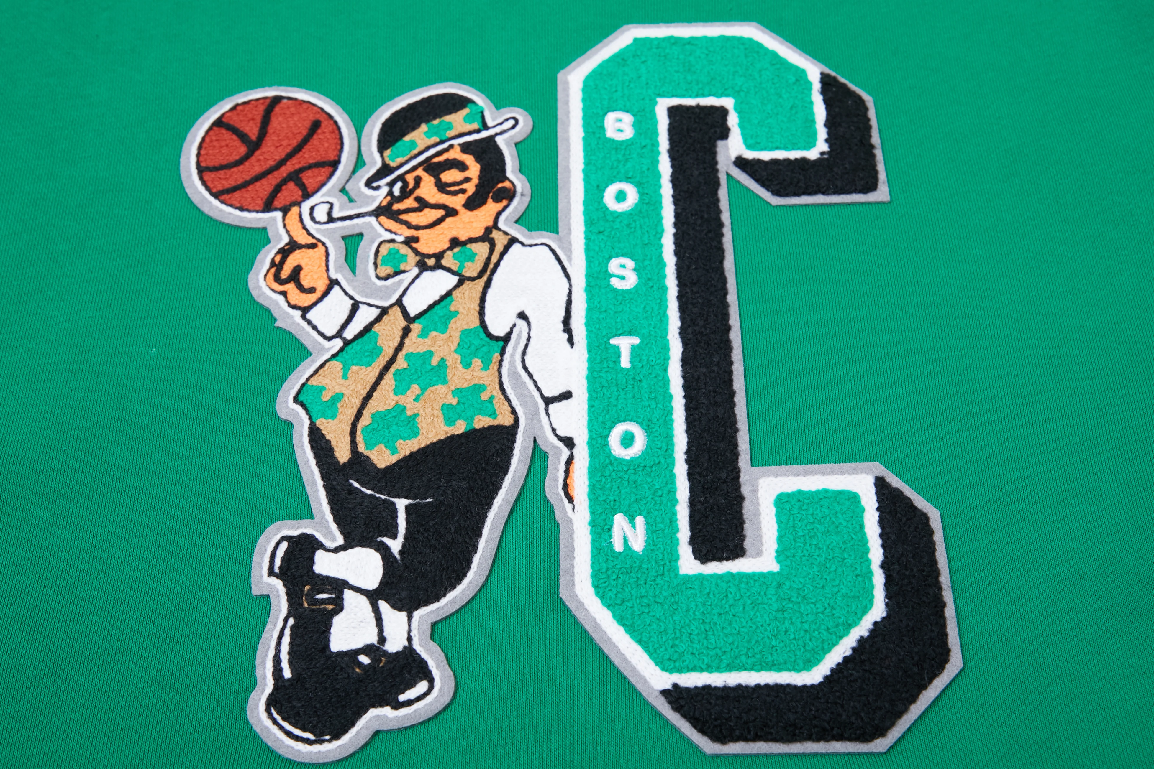 NBA BOSTON CELTICS MASHUP WOMEN'S RIB CREWNECK (KELLY GREEN) - Image 5