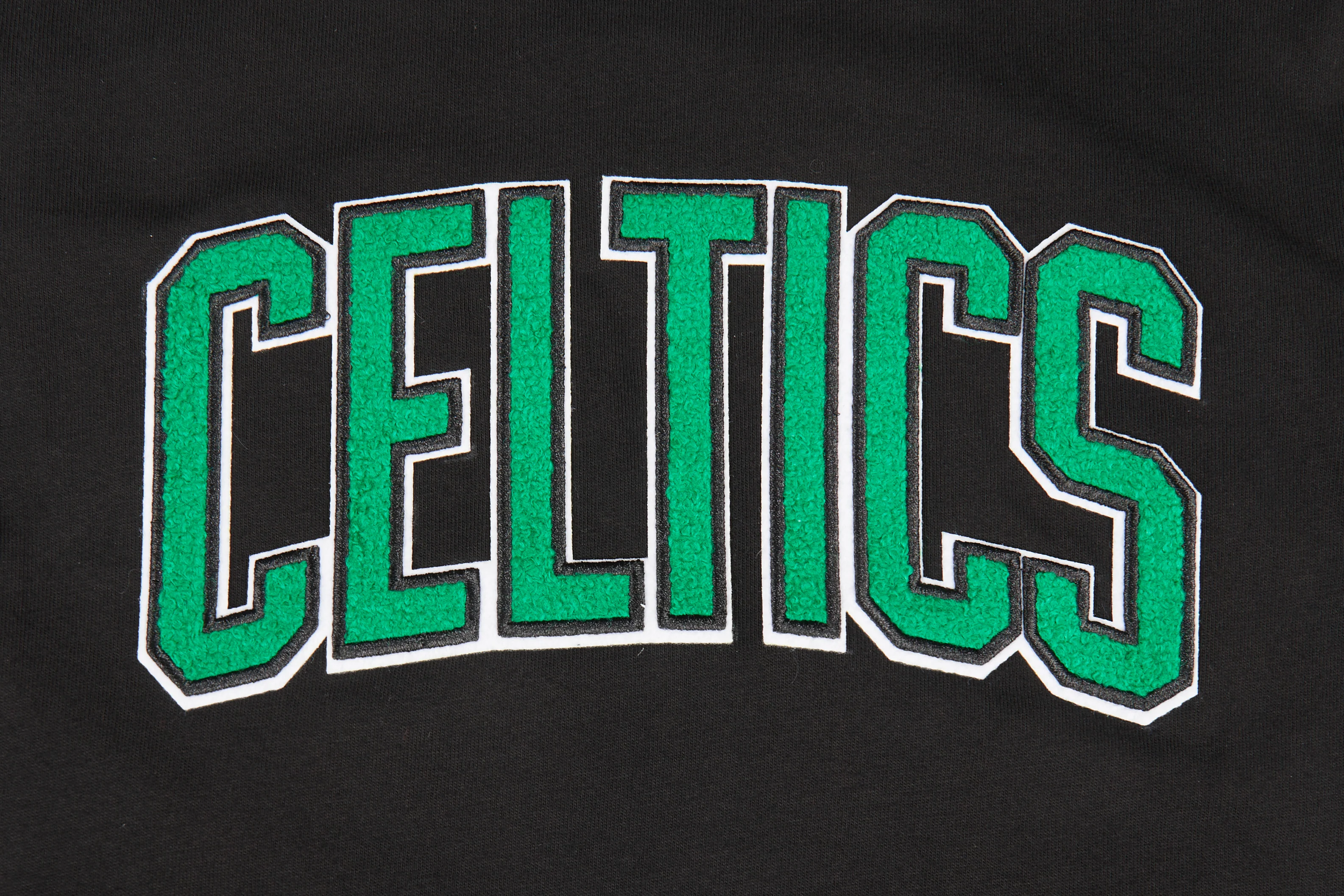 NBA BOSTON CELTICS CLASSIC LITTLE BOYS SHORT SLEEVE STRIPED RIB TEE (BLACK) - Image 5