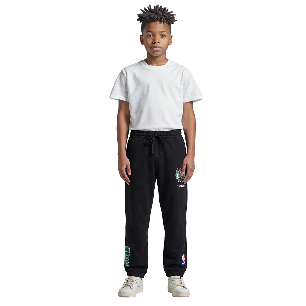 NBA BOSTON CELTICS CLASSIC LITTLE BOYS FLC SWEATPANT (BLACK) - Image 3
