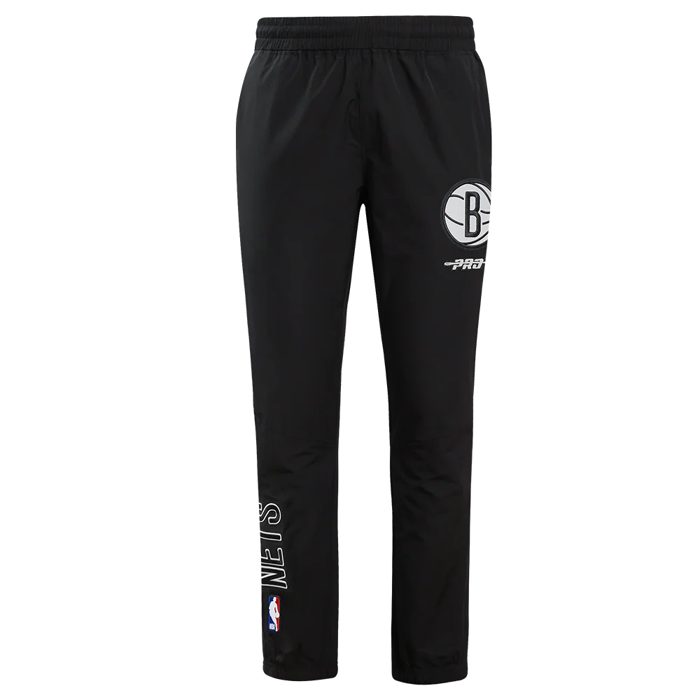 NBA BROOKLYN NETS CLASSIC WIND SUIT MEN'S WOVEN PANT (BLACK) - Image 2