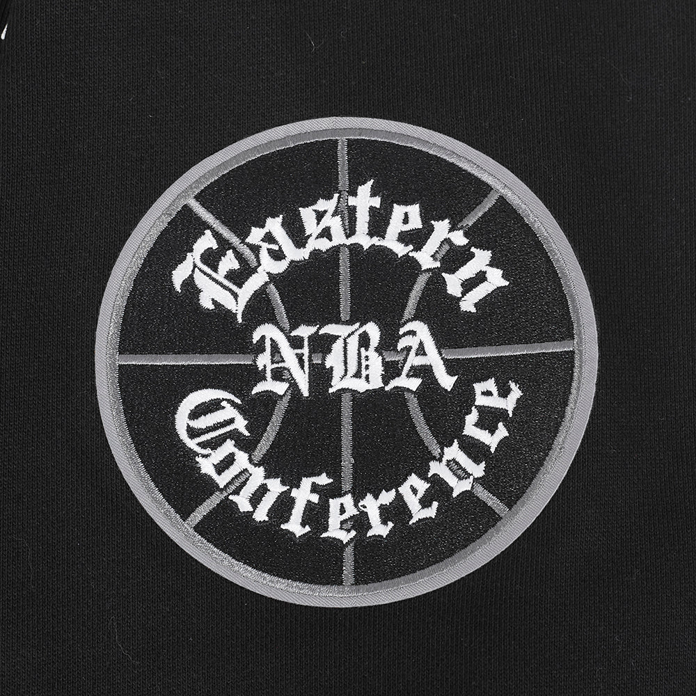 NBA BROOKLYN NETS SOUVENIR MEN'S FLEECE PULLOVER HOODIE (BLACK) - Image 8