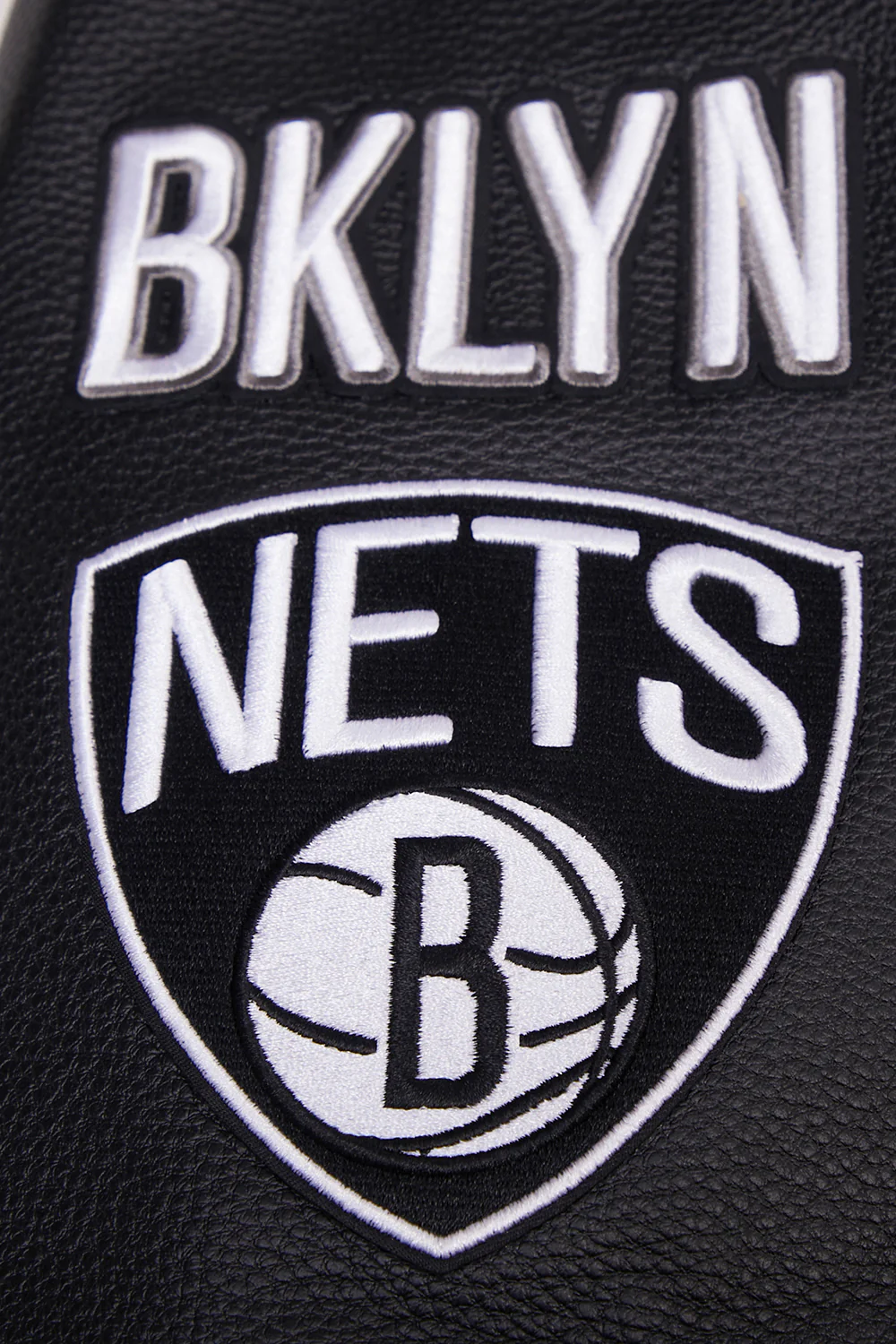 NBA BROOKLYN NETS RETRO CLASSIC MEN'S RIB WOOL VARSITY JACKET (EGGSHELL/ BLACK) - Image 8