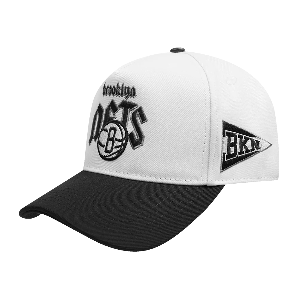 NBA BROOKLYN NETS CITY TOUR ESSENTIAL CURVED VISOR SNAPBACK (WHITE/BLACK) - Image 2