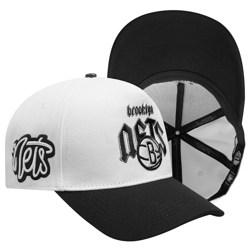 NBA BROOKLYN NETS CITY TOUR ESSENTIAL CURVED VISOR SNAPBACK (WHITE/BLACK) - Image 7