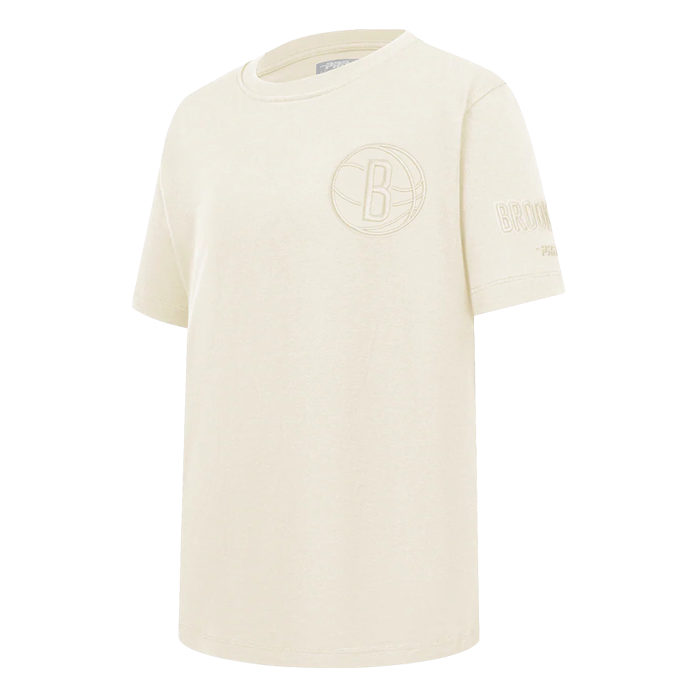 NBA BROOKLYN NETS NEUTRAL BIG BOYS SINGLE JERSEY TEE (EGGSHELL) - Image 2
