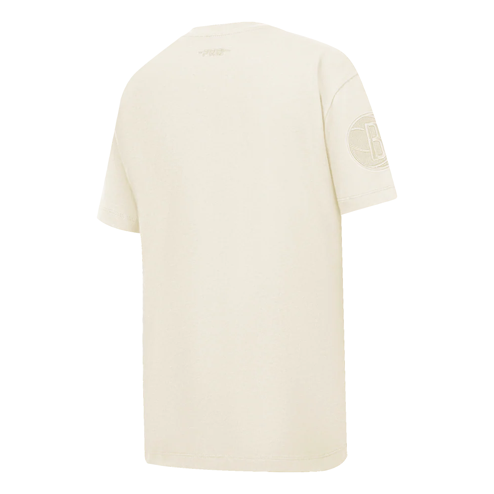 NBA BROOKLYN NETS NEUTRAL BIG BOYS SINGLE JERSEY TEE (EGGSHELL) - Image 4