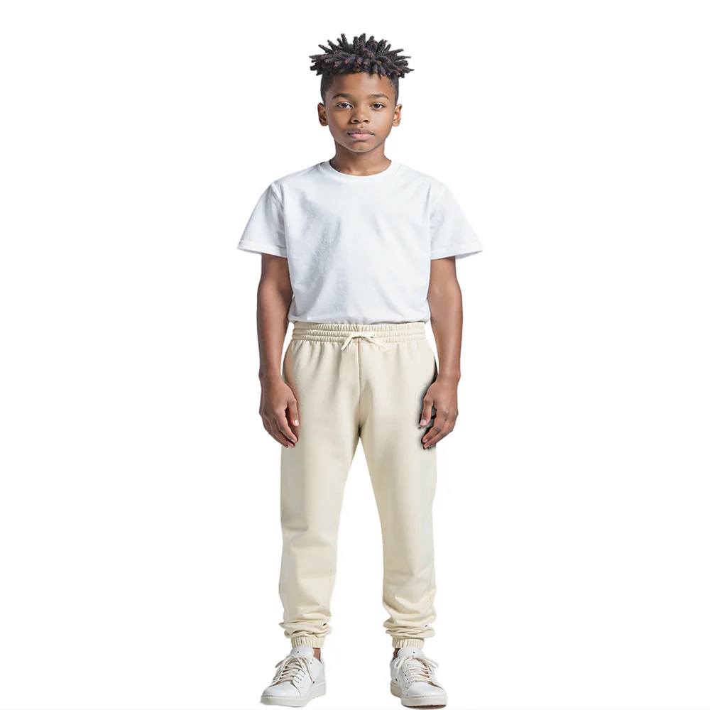 NBA BROOKLYN NETS NEUTRAL LITTLE BOYS FLC SWEATPANT (EGGSHELL) - Image 3