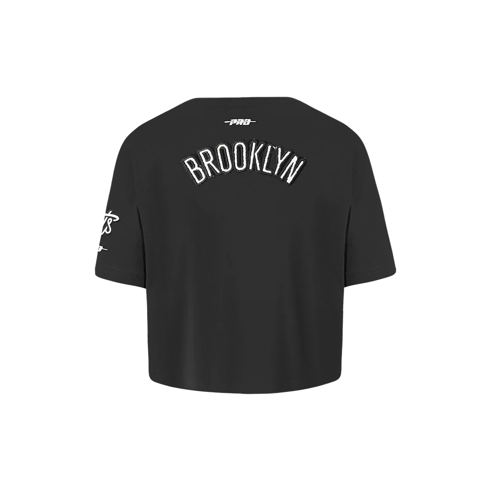 NBA BROOKLYN NETS CLASSIC TODDLER GIRLS SHORT SLEEVE BOXY TEE (BLACK) - Image 3