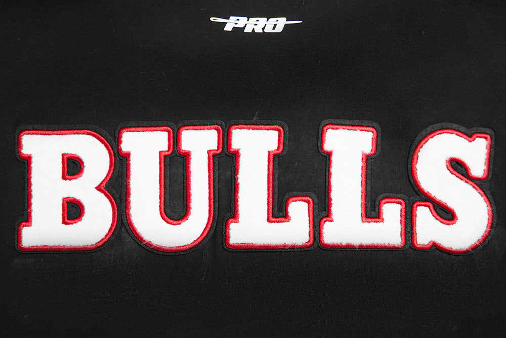 NBA CHICAGO BULLS CLASSIC MEN'S PRO SS DOUBLE KNIT JACKET (BLACK/RED) - Image 5