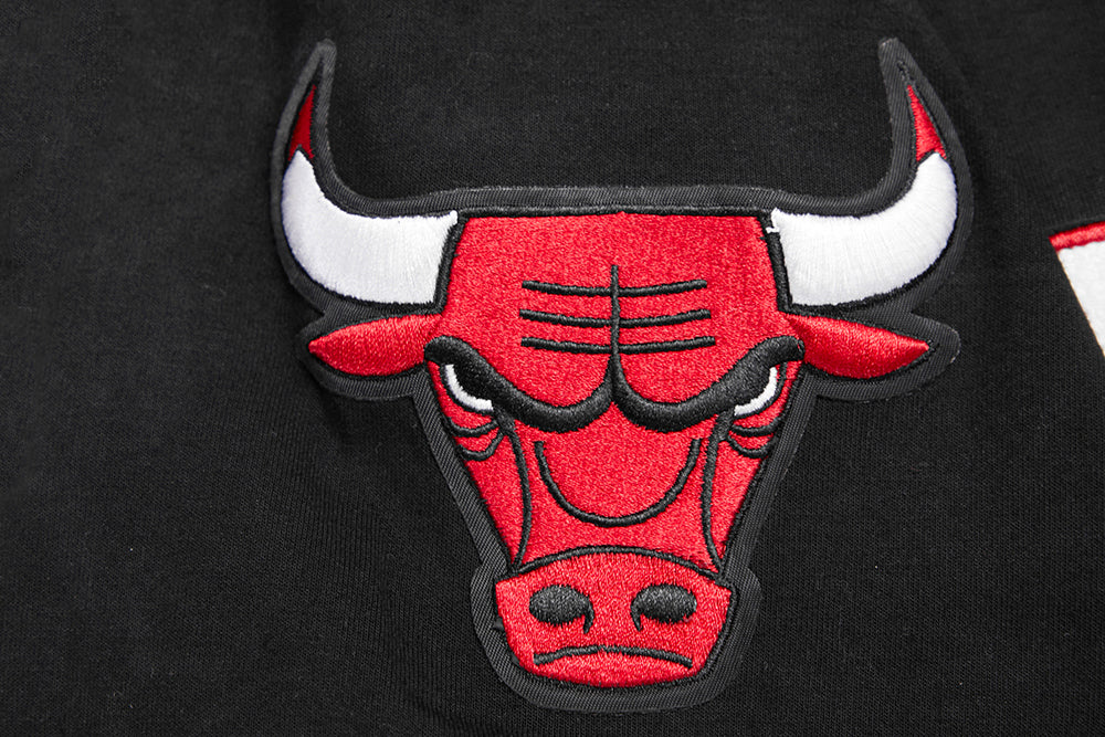 NBA CHICAGO BULLS CLASSIC MEN'S PRO SS DOUBLE KNIT JACKET (BLACK/RED) - Image 8