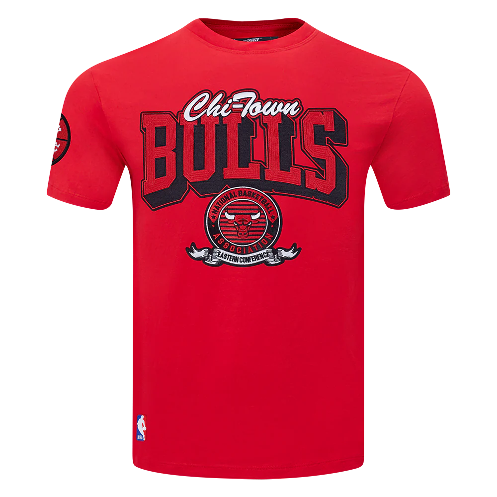 NBA CHICAGO BULLS TEAM BADGE MEN'S WM SJ TEE (RED)