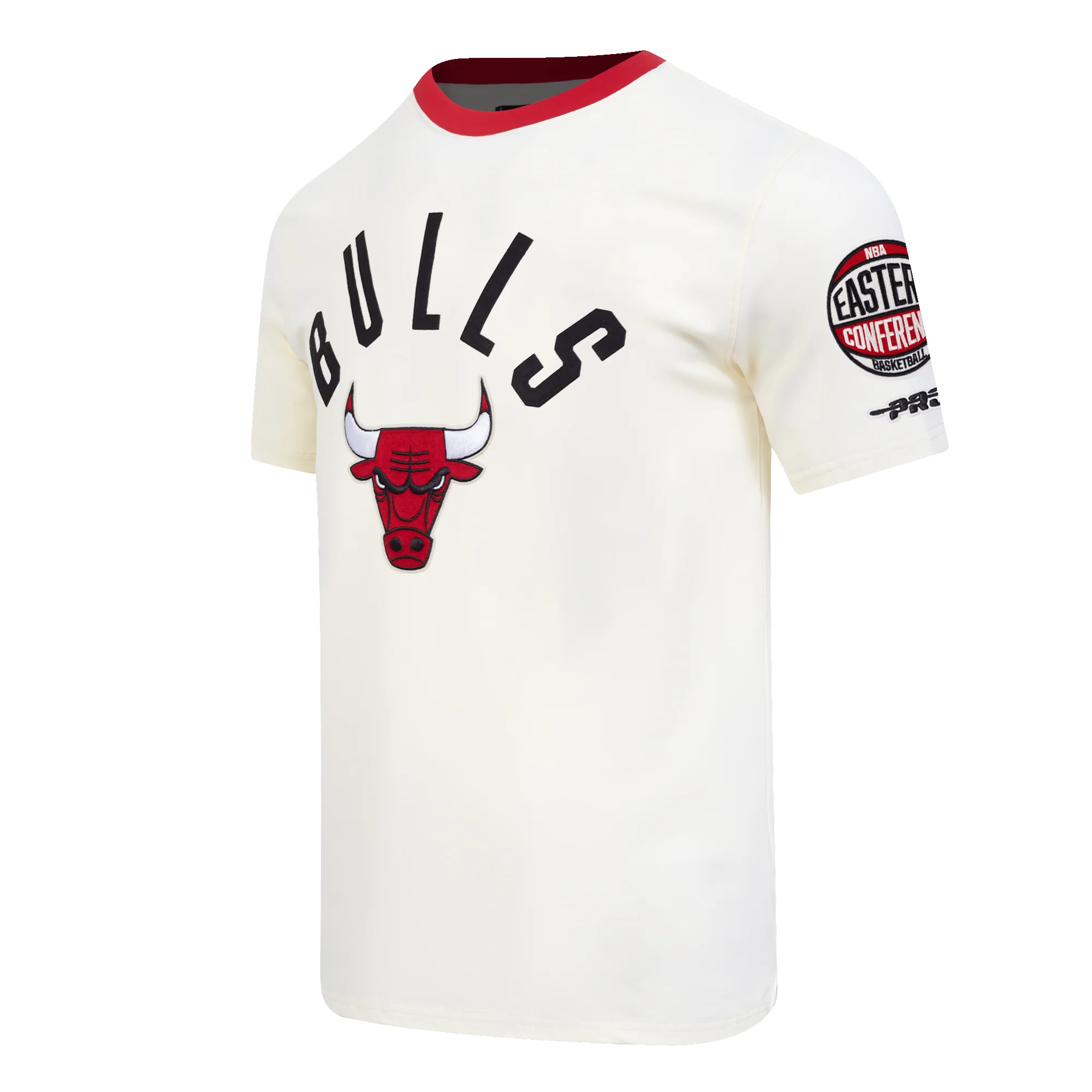 NBA CHICAGO BULLS MODERN ORIGINALS MEN'S RINGER TEE (EGGSHELL/ RED) - Image 3