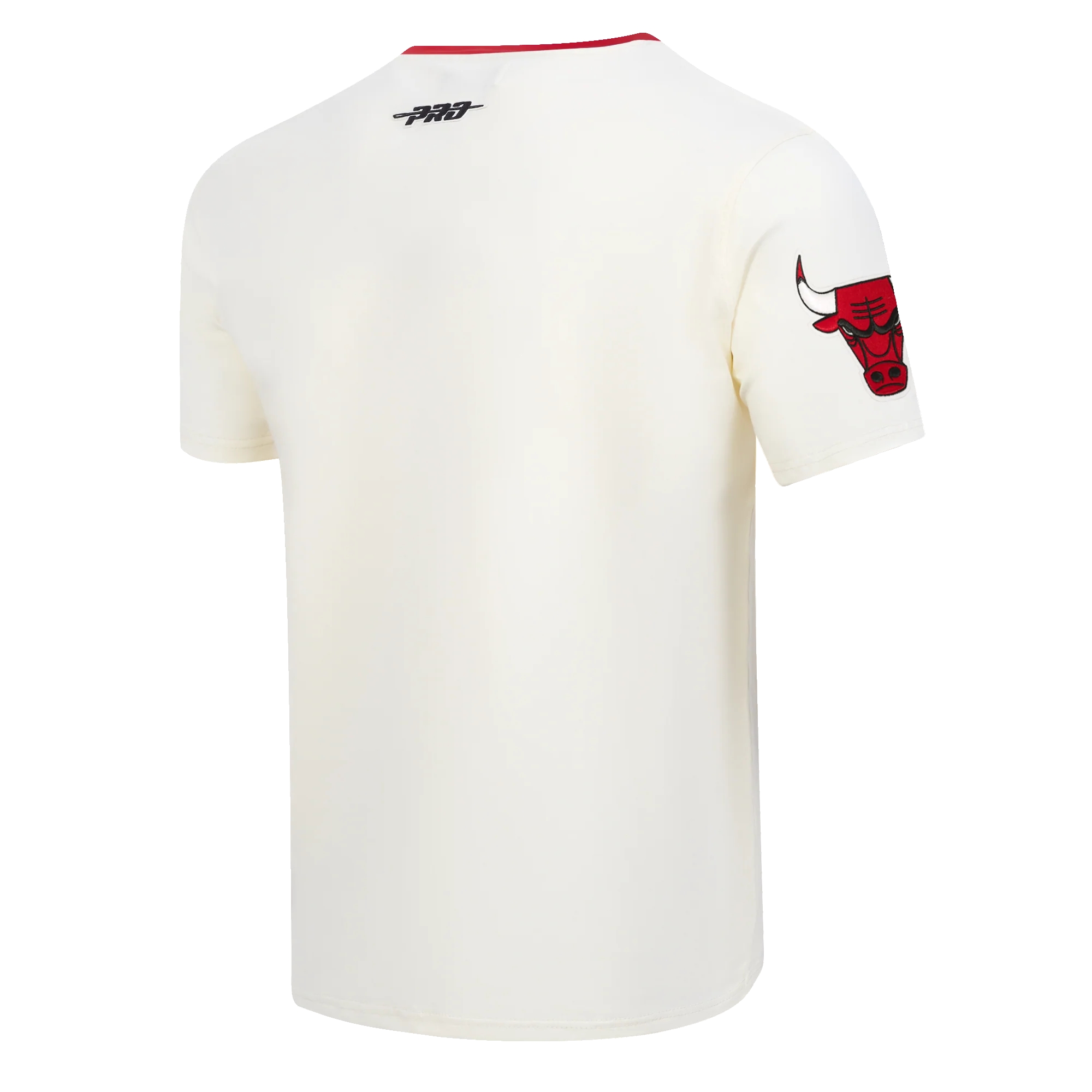 NBA CHICAGO BULLS MODERN ORIGINALS MEN'S RINGER TEE (EGGSHELL/ RED) - Image 4