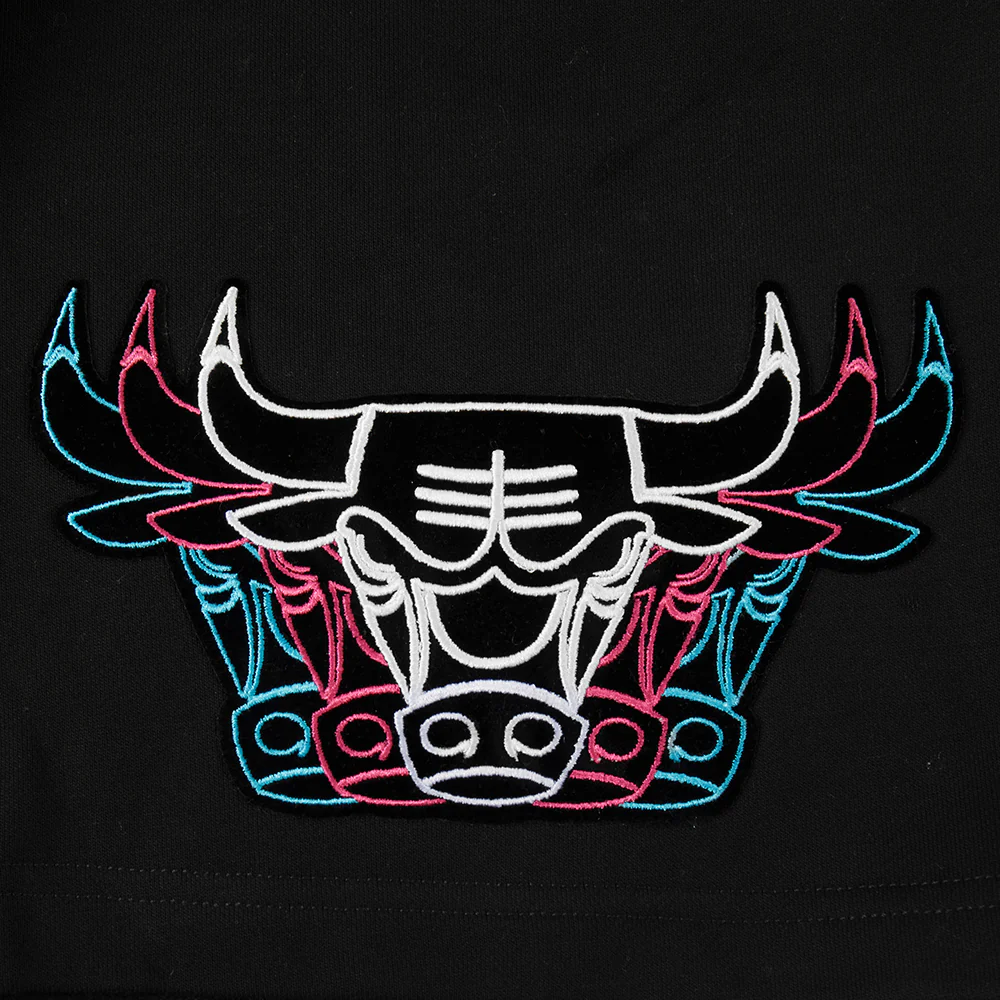 NBA CHICAGO BULLS ECHO LOGO MEN'S FLEECE SHORT (BLACK) - Image 5
