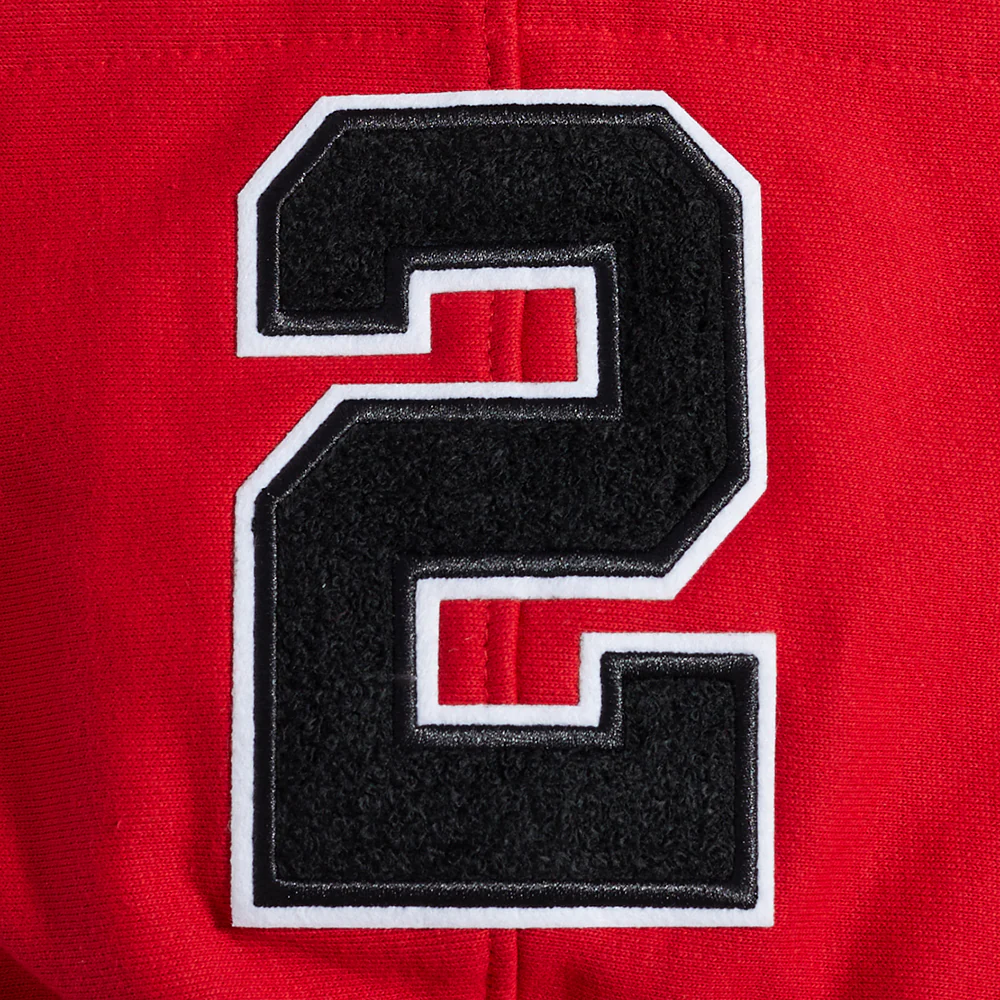 NBA CHICAGO BULLS LONZO BALL #2 SKY HOOK MEN'S FLEECE PULLOVER HOODIE (RED) - Image 7