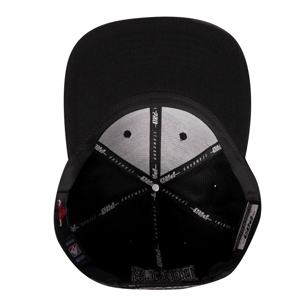 NBA CHICAGO BULLS NEUTRAL WOOL UNISEX SNAPBACK HAT (BLACK) - Image 7