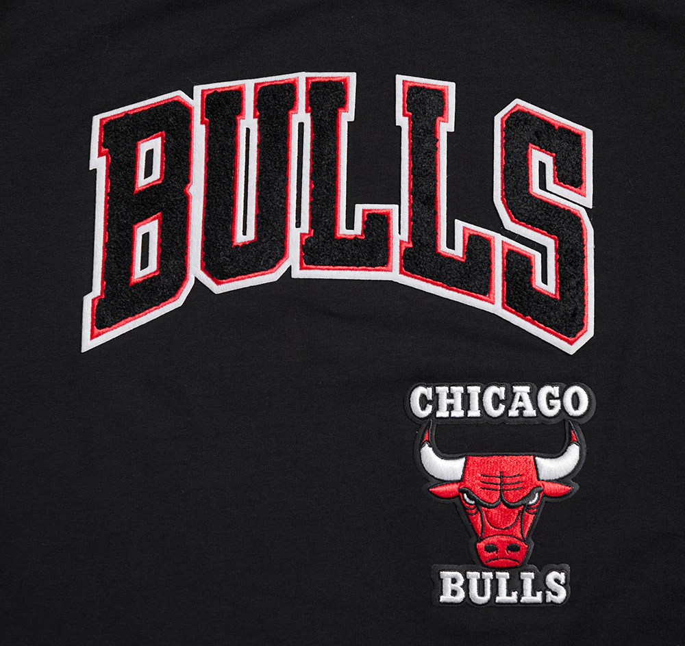 NBA CHICAGO BULLS RETRO CLASSIC WOMEN'S BOXY TEE (BLACK) - Image 5