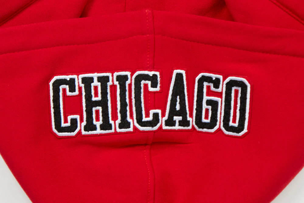 NBA CHICAGO BULLS CLASSIC BIG BOYS FLEECE PULLOVER HOODIE (RED) - Image 6