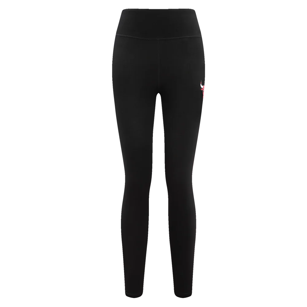 NBA CHICAGO BULLS SCRIPT TAIL WOMEN'S HIGH WAIST JERSEY LEGGING (BLACK) - Image 2