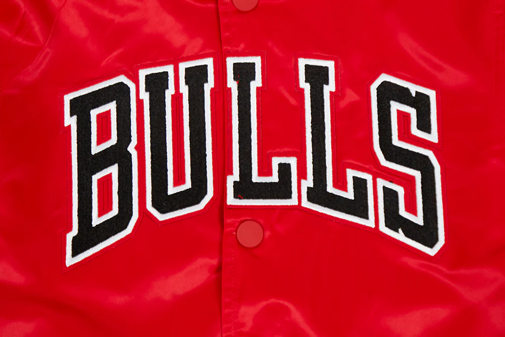 NBA CHICAGO BULLS CLASSIC TODDLER BOYS SATIN JACKET (RED) - Image 5