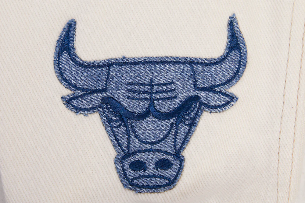 NBA CHICAGO BULLS VARSITY BLUES WOMEN'S DENIM VARSITY JACKET (DENIM/LINEN) - Image 7