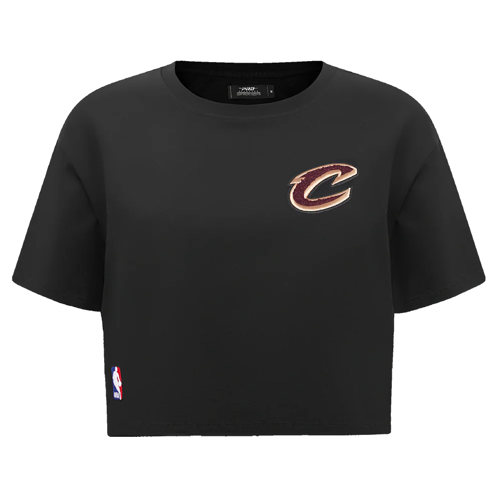 NBA CLEVELAND CAVALIERS CLASSIC WOMEN'S BOXY TEE (BLACK)