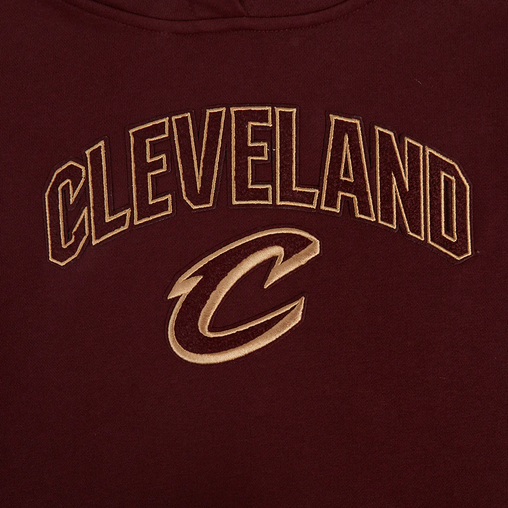 NBA CLEVELAND CAVALIERS CLASSIC WOMEN'S FLEECE PULLOVER HOODIE (WINE) - Image 5