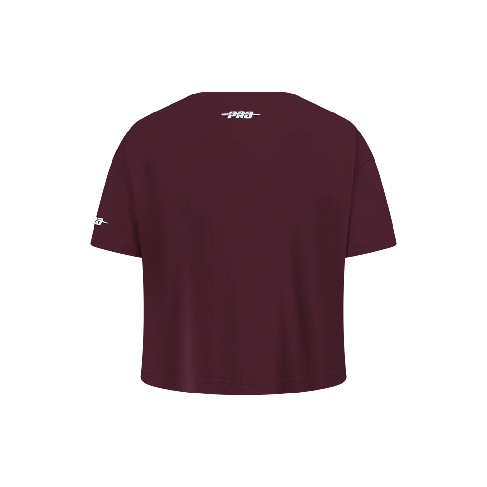 NBA CLEVELAND CAVALIERS RETRO CLASSIC LITTLE GIRLS SHORT SLEEVE BOXY TEE (WINE) - Image 3