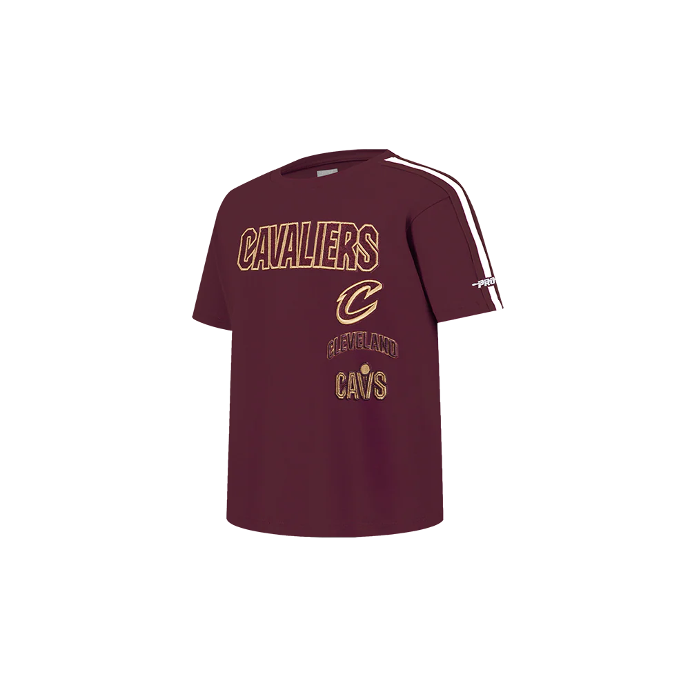 NBA CLEVELAND CAVALIERS RETRO CLASSIC TODDLER BOYS SHORT SLEEVE TAPING TEE(WINE) - Image 2
