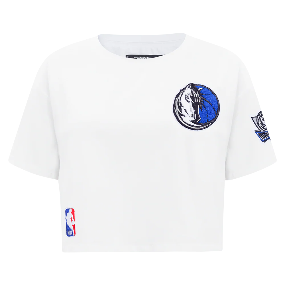 NBA DALLAS MAVERICKS CLASSIC WOMEN'S SJ BOXY TEE (WHITE) - Image 3