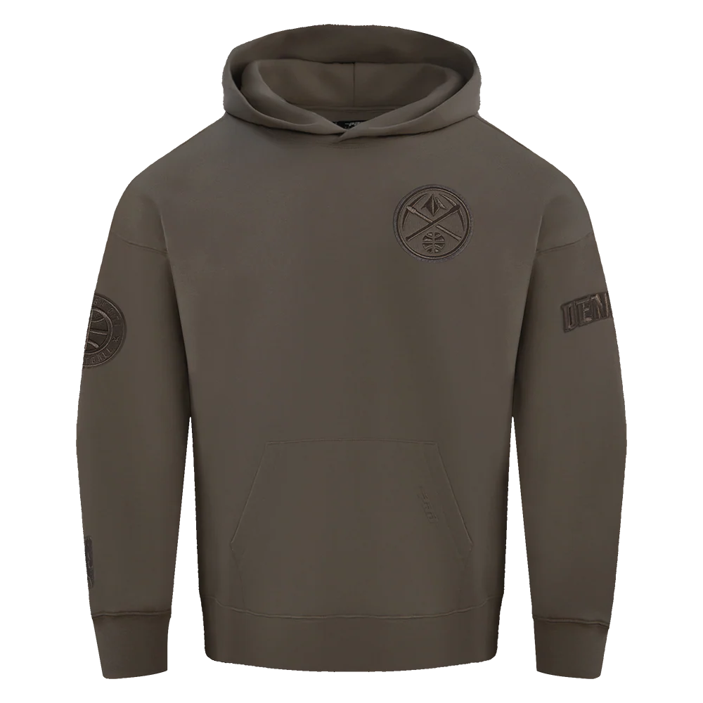 NBA DENVER NUGGETS NEUTRAL MEN'S DROP SHOULDER PULLOVER HOODIE (DARK TAUPE) - Image 3
