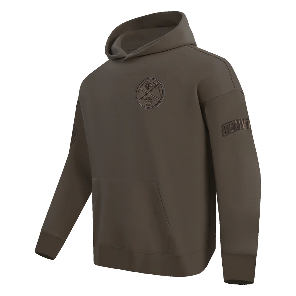 NBA DENVER NUGGETS NEUTRAL MEN'S DROP SHOULDER PULLOVER HOODIE (DARK TAUPE) - Image 4
