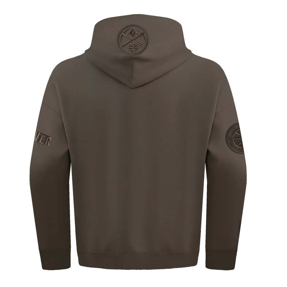 NBA DENVER NUGGETS NEUTRAL MEN'S DROP SHOULDER PULLOVER HOODIE (DARK TAUPE) - Image 5