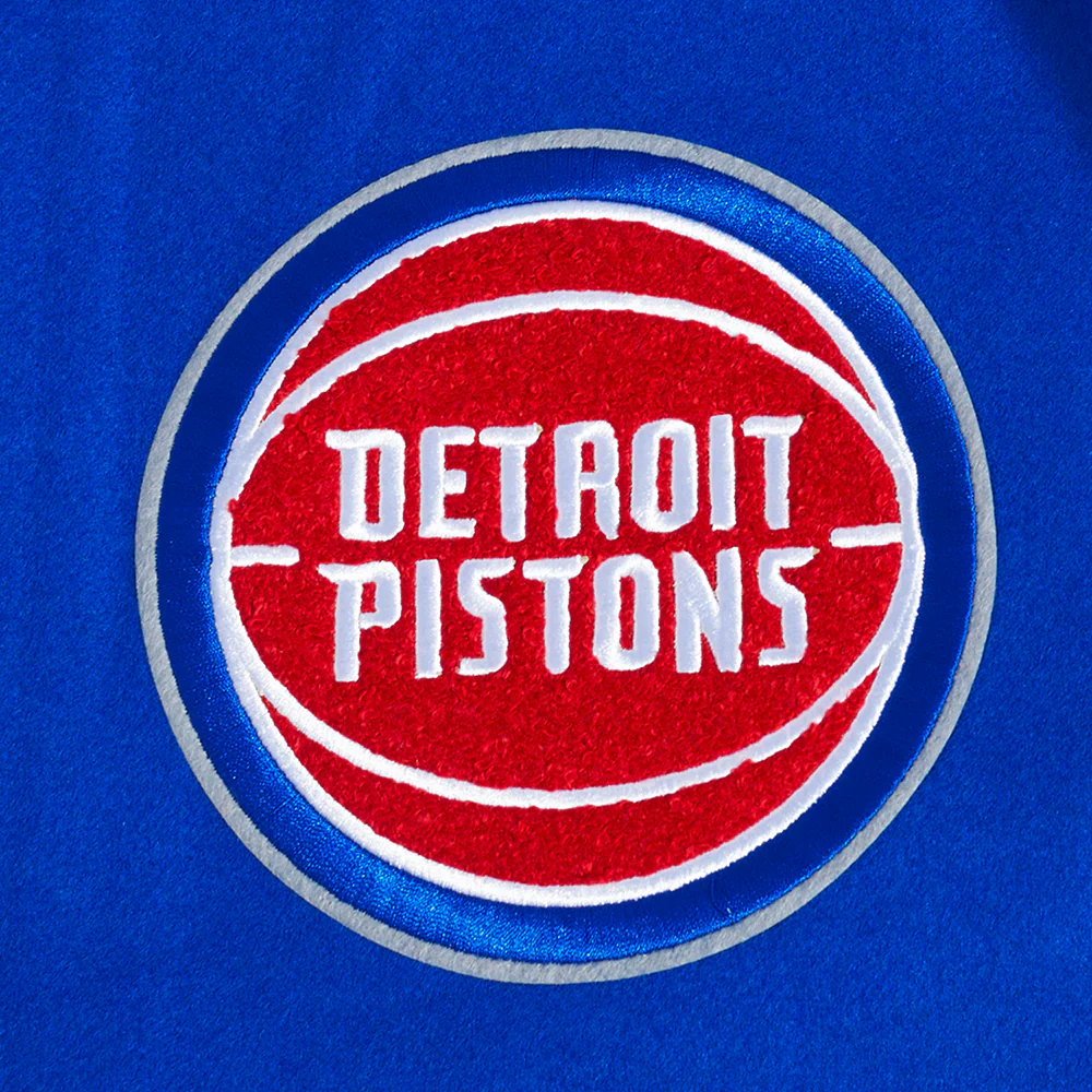 NBA DETROIT PISTONS SCRIPT TAIL MEN'S RIB WOOL VARSITY (ROYAL BLUE/RED) - Image 5
